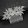 Miniatyrbilde 3 av 5: Hårkam Legering Innlagt Rhinestone Butterfly Leaf Comb Daglig Uformelt Hodeplagg 7