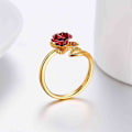 Miniatyrbilde 2 av 5: Kvinner Rose Flower Åpen Finger Ring Justerbar Bryllup Engasjement Smykker Gift Silver