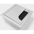 Miniatyrbillede 2 af 5: Kabelhulsdæksel Skrivebord Computer Ledning Kabelhulsforsyninger Kabelhulsdæksel Computerbordgennemføring til skrivebordsstyring Rektangulært 2 stk. 80 X 80 Mm