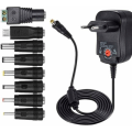 Pikkukuva 1 / 5: 12 W:n universal AC-DC- power 3 V 4,5 V 5 V 6 V 7,5 V 9 V ja 12 V, 8 valittavissa olevaa sovitinliitintä, maks. 1000 mA,