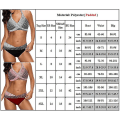Miniatyrbild 2 av 2: Kvinnor sommar Push Up Vadderad BH Bikini Set Baddräkt Blue L