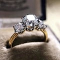 Miniatyrbilde 2 av 5: Kvinner Ring Firkantet Form Dobbel Farger Smykker Geometrisk Cubic Zirconia Finger Ring Bursdagsgaver Golden US 6