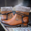 Miniatyrbilde 3 av 4: Kvinner Flat Block ankelstøvler Vinterforede Stretch Sko Camel 39