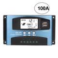 MPPT 100A Solarladdningsregulator Dubbel USB LCD-skärm 12V 24V