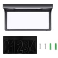Miniatyrbillede 2 af 5: Husnummer Moderne Husnummer Sort Metal Solar Husnummer LED-lys Have Vandtæt (22,5 x 17,5 cm)