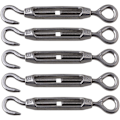 Miniatyrbilde 1 av 5: M4 5 Pack 304 rustfritt stål krok-og-øye spennspenne