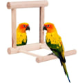 Miniatyrbilde 3 av 5: Fugleleke for papegøyecockatiels undulater Bursvinge Moro lekeleke for fugler (speil)，