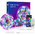 Miniatyrbillede 1 af 5: 5M LED Strip, Tenmiro Bleutooth Led Soveværelse, Led Strip styret af APP fjernbetjening, Synkroniser med musikrytme, Led Ribbon til Soveværelse, Weddin