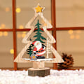 Miniatyrbillede 3 af 4: Julebordsdekorationer Gennembrudt julemand Snemand Rensdyr Træ Julepynt Bondehus Træ Centerpiec