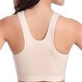 Pikkukuva 3 / 4: Naisten urheilullinen etuvetoketjullinen jooga Push Up pehmustetut rintaliivit Apricot XL