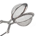 Miniatyrbillede 5 af 5: 3 stk rustfrit stål ske teblade urt mesh kugle infuser filter klemme si