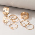 Miniatyrbillede 5 af 5: 8 stk Knuckle Ringe Hjerte Sommerfugl Stjernebelagte stabelbare unisex ringe Smykketilbehør