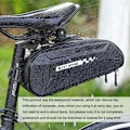 Miniatyrbillede 3 af 5: Cykeltaske Ridning Travel Quick Release Let at installere Hard Cover Tasker Reflekterende Strips Vandtæt Utility Riding Tool