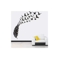 Miniatyrbillede 3 af 5: 58*100CM sort kreativ udskåret fjerfugl stue soveværelse wallstickers personlige dekorative wallstickers,