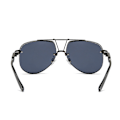 Pikkukuva 3 / 4: Koristeelliset mesh aurinkolasit miehille Ocean Color -pinnoitteella (C1 Black Frame Grey Foil),