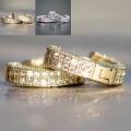 Miniatyrbilde 3 av 5: Kvinner Full Rhinestone Innlagt Cubic Zirconia Ear Stud øredobber Smykketilbehør Golden