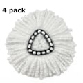 Pikkukuva 1 / 2: Mikrokuituiset pyörivät mopin tarvikkeet kääntyviin moppipäihin white 4pcs