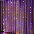 Miniatyrbillede 3 af 4: LYCXAMES 3*3 USB kobbertråd LED vandfaldsgardin lysledninger
