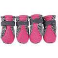 Miniatyrbillede 1 af 4: 4 stk Pet Hundesko Skridsikker sål e Mesh Straps Støvler XL Pink