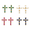 Pikkukuva 2 / 5: Korvakorut Vintage Zircon Cross Muotikorut Ac9959 white