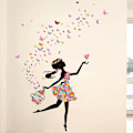 Miniatyrbillede 2 af 5: Stue soveværelse wallstickers blomster fe mønster wallstickers (taskepakning 60*90CM),