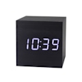 Miniatyrbillede 1 af 4: Cube Led Click Clock Vækkeur med lydaktivering Black and white
