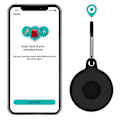 Pikkukuva 2 / 5: 3 kpl Apple AirTag pehmeälle cover , avainnipun koukulla, turva- ja katoamissuojalla, minihelposti kuljettava anti-scratch ihosuoja C Black