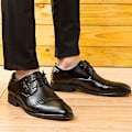 Miniatyrbild 4 av 5: Herrsnörningskontor Smarta formella Oxford Brogue-skor Black 43