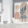 Pikkukuva 2 / 4: Polyesterisuihkuverho printed vedenpitävä kylpyhuoneen jakajaverho (YL261 180*180cm)，kotikeittiöön, wc:hen, kylpyhuoneeseen