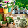 Miniatyrbillede 4 af 5: Træmærker til sukkulentplanter Havebrugsblomstmærkeskilte (50 stk træfarve),