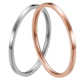 Miniatyrbillede 4 af 5: Kvinder mode glat tynd titan stål bånd finger ring bryllup smykker gave Rose Golden Us9