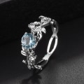 Miniatyrbilde 2 av 5: Kvinner Ring Blader Rhinestones Smykker Elegant Bright Luster Ring For Daglig Bruk US 9