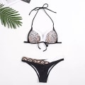 Miniatyrbild 4 av 4: Dam Sexig Halter Bikini Set Push-up Vadderad BH Baddräkt S