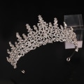 Miniatyrbilde 5 av 5: Brudekrone Hodeplagg Bryllup Bursdag Krone Hodeplagg Rhinestones Retro Luksus Hårtilbehør For