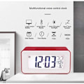 Miniatyrbild 3 av 4: Litthing Digital väckarklocka Digital LED-klocka Väckarklocka Datum Temperatur Snooze 8 Music Sleep Batteridriven (svart)