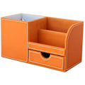 Miniatyrbild 2 av 5: Läder Pennhållare - Orange Halvläder