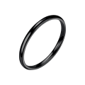 Miniatyrbillede 1 af 5: Fingerring Elegant glat overflade minimalistisk simpel stil tynd stabelring til fødselsdag Black US 5