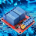 Miniatyrbild 3 av 5: 2PCS 12V 2-kanals relämodul med optokopplare isolering hög och låg nivå trigger
