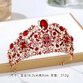 Miniatyrbilde 1 av 5: Brude Halvsirkel Krone Hodeplagg Rhinestones Innlagt Retro Hodeplagg Luksus Legering Krone Bryllup
