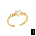 Pikkukuva 5 / 5: Sormus Vintage Zircon Heart Stud Muotikorut Ac10220 C