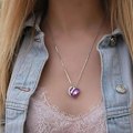 Miniatyrbillede 4 af 4: Dame mode diamant halskæde hjerteformet krystal kraveben kæde vedhæng