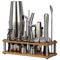 Miniatyrbillede 1 af 5: 23 stykker rustfrit stål cocktail shaker mixer kit