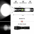 Pikkukuva 2 / 5: Taskulamppu LED-taskulamppu USB -ladattava Tehokas sotilaallinen COB-lamppu Kannettava zoomattava taskulamppu autotallityöpajaan Campin