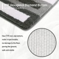 Miniatyrbillede 4 af 5: Skridsikker bademåtte Køkkentæppe Fluffigt badeværelsestæppe Blødt mikrofiber brusemåtte, Hurtigtørrende, Vandabsorberende, Maskinvask