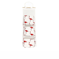 Miniatyrbillede 1 af 3: Oxford Hanging Bag Door Kosmetik Organizer Flamingo 3 Layers Opbevaringspose til badeværelset