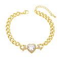 Miniatyrbillede 3 af 5: Armbånd Vintage Zircon Metallic Element Modesmykker Ac9909 Pink