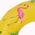 Miniatyrbillede 2 af 5: Flamingo Shape Oppustelig Pool Bøje Svømmering Sommer Oppustelig Bøje Legetøj Strand Pool Party Voksen Børn-Gul
