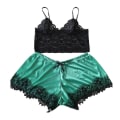 Miniatyrbild 1 av 3: Dam Spets Nattkläder Sovkläder Cami Toppar + Shorts Lingeri Green 2XL