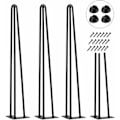 Pikkukuva 1 / 3: Hiusneulapöydän jalat, 60 cm, 4 kpl tee- set -itse metallihuonekalujalat vaatekaapin laatikot ja yöpöytä