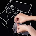 Miniatyrbillede 5 af 5: 6 stk. 3 størrelser Akryl Display Risers Holder U-formet smykke display stativ Gennemsigtig hylde Vitrineskab til smykker display, hjem og butik